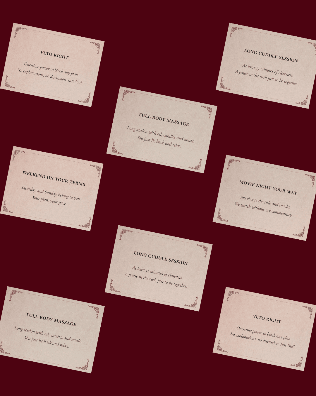 Journal pages — Love Coupons